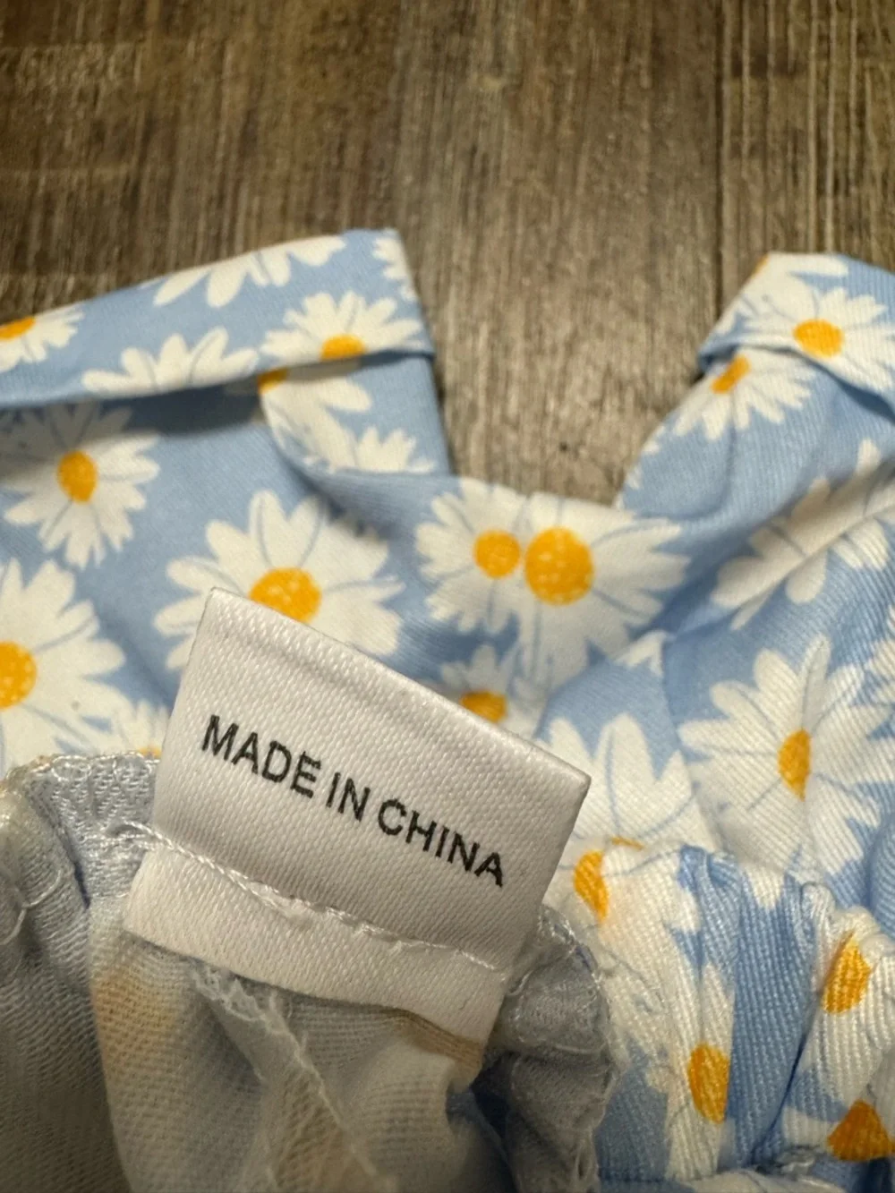 Blue Daisy‎ Print Kids Overalls Shorts - Floral Suspender Romper 2-3 Year Old